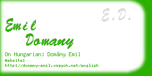 emil domany business card