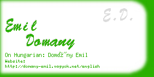 emil domany business card
